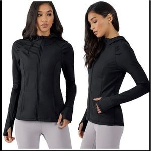 Yogalicous slim fit full zipper hooded track jacket